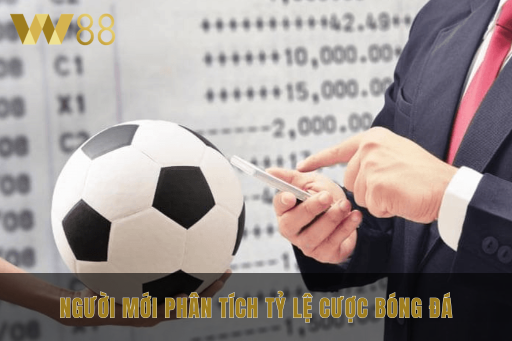 Người chơi xem bảng kèo bóng đá trên điện thoại và phân tích tỷ lệ ăn trước trận